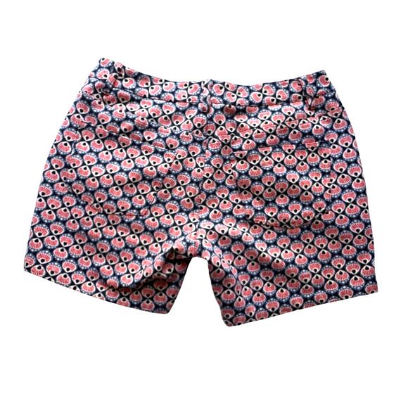 ST33LE Stretch Knit Mens 5” Shorts in Red Art Deco Geometric Print Size 29 - Picture 2 of 6